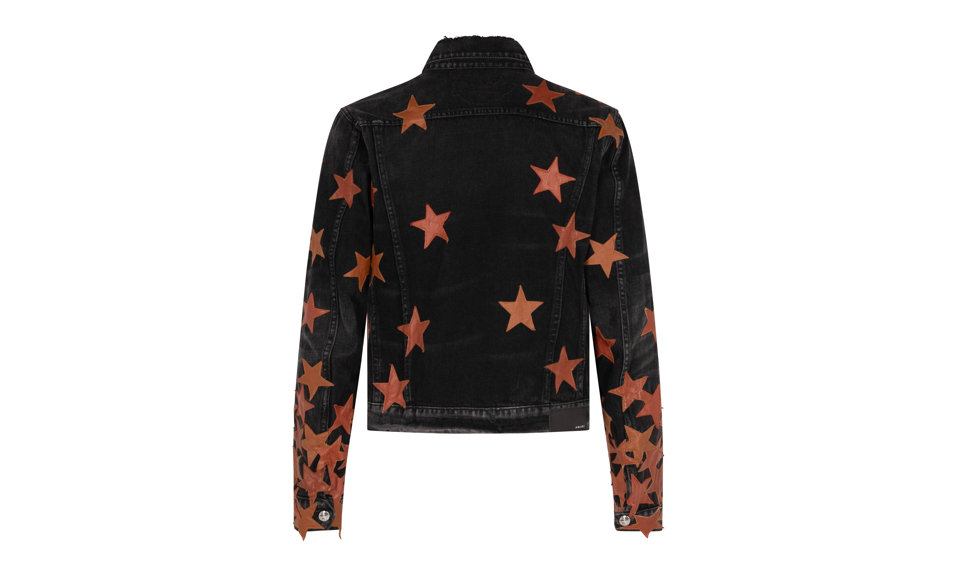 Chemist Denim Trucker Jacket "Black And Orange" AMR_Chemist_Denim_Trucker_Jacket