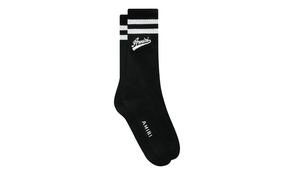 Varsity Script Socks "Black / White" SS23MHR003 004