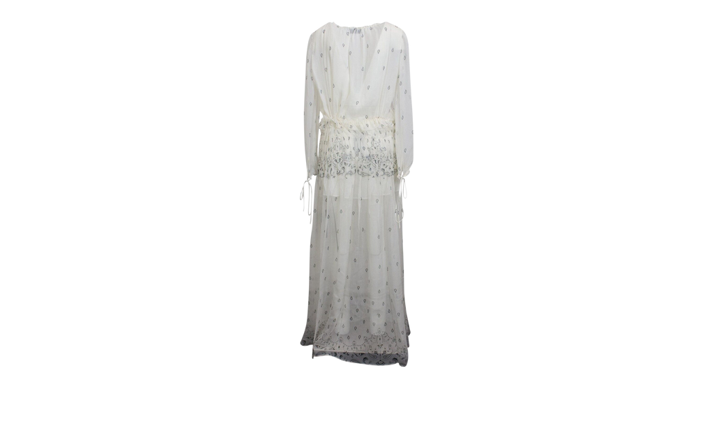 Printed Paisley Maxi Dress "White" AMR-XTPS-0231