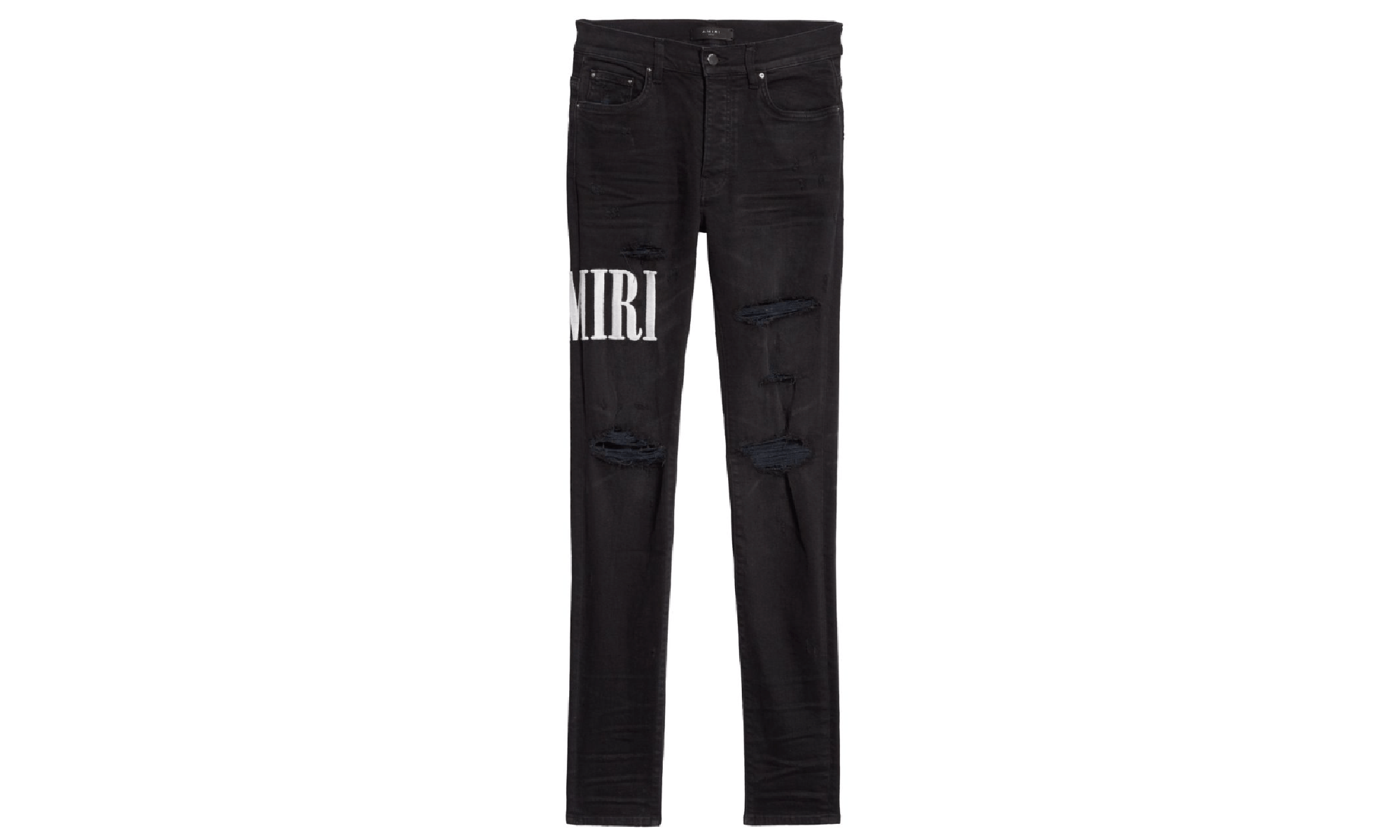 Embroidered Side Logo Jeans "Aged Black" AESLJAB