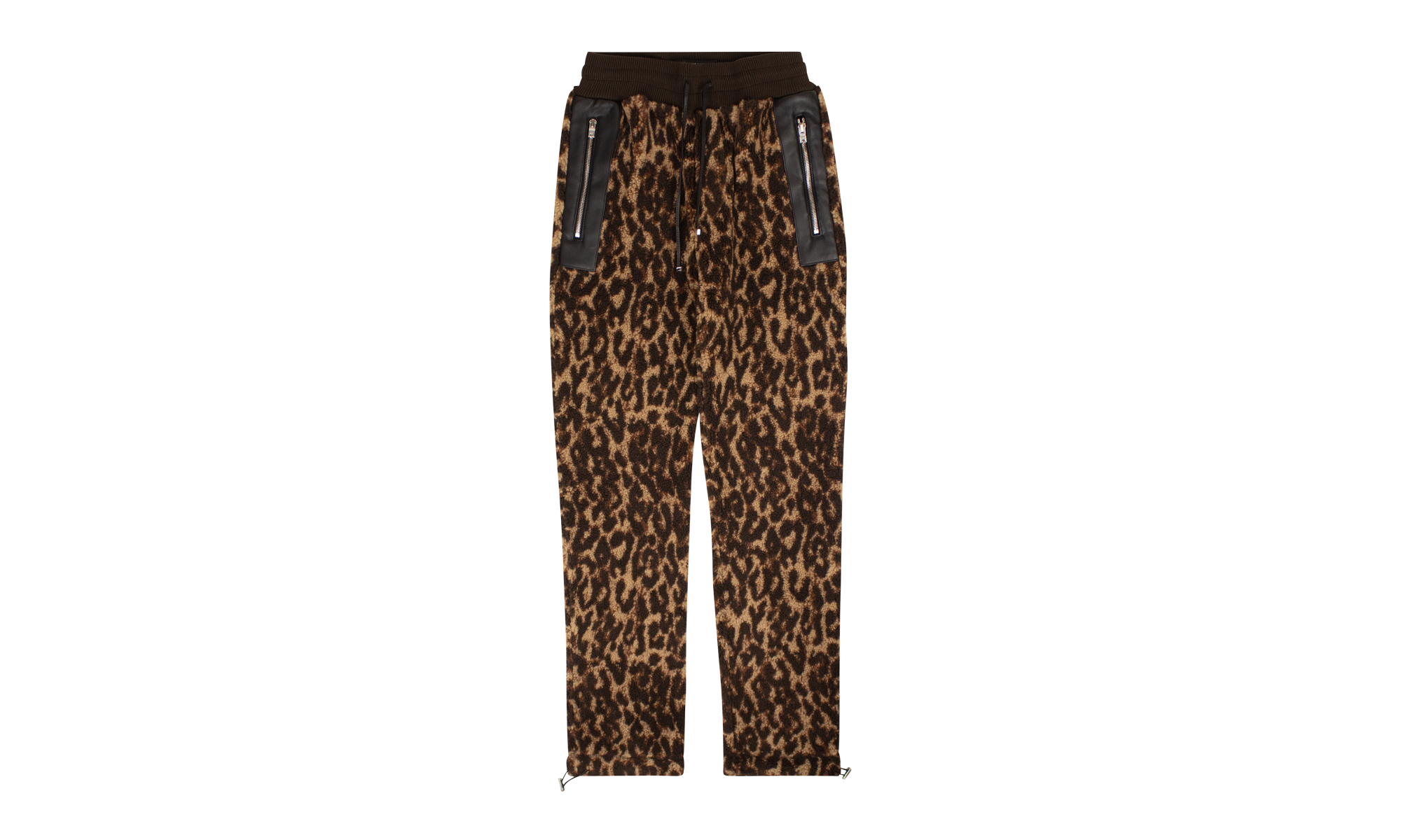 Printed Leopard Fleece Pants "Black" MKP004 242