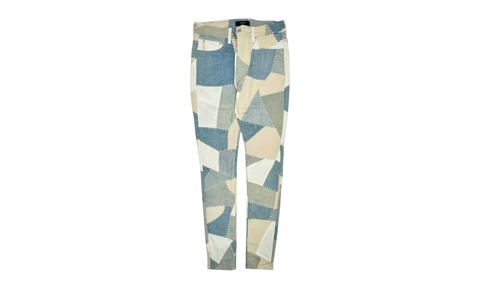 Skinny Denim Patchwork Jeans "Alabaster" S22MDF030 271
