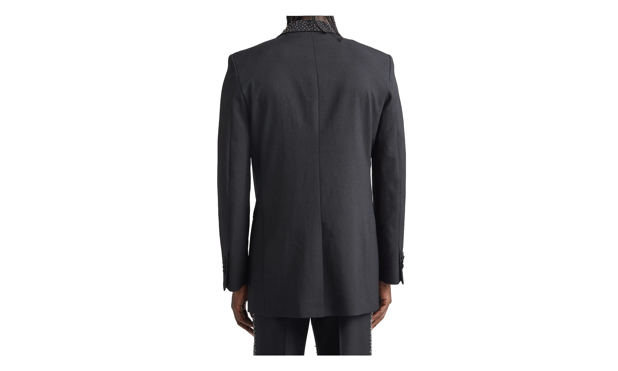 Beaded Tuxedo Jacket "Black" MJR003 001