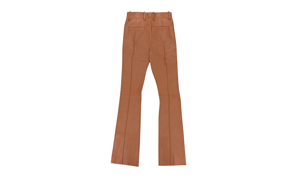 FLARE LEATHER DRESS PANTS "Brown" W0M09290LEROR