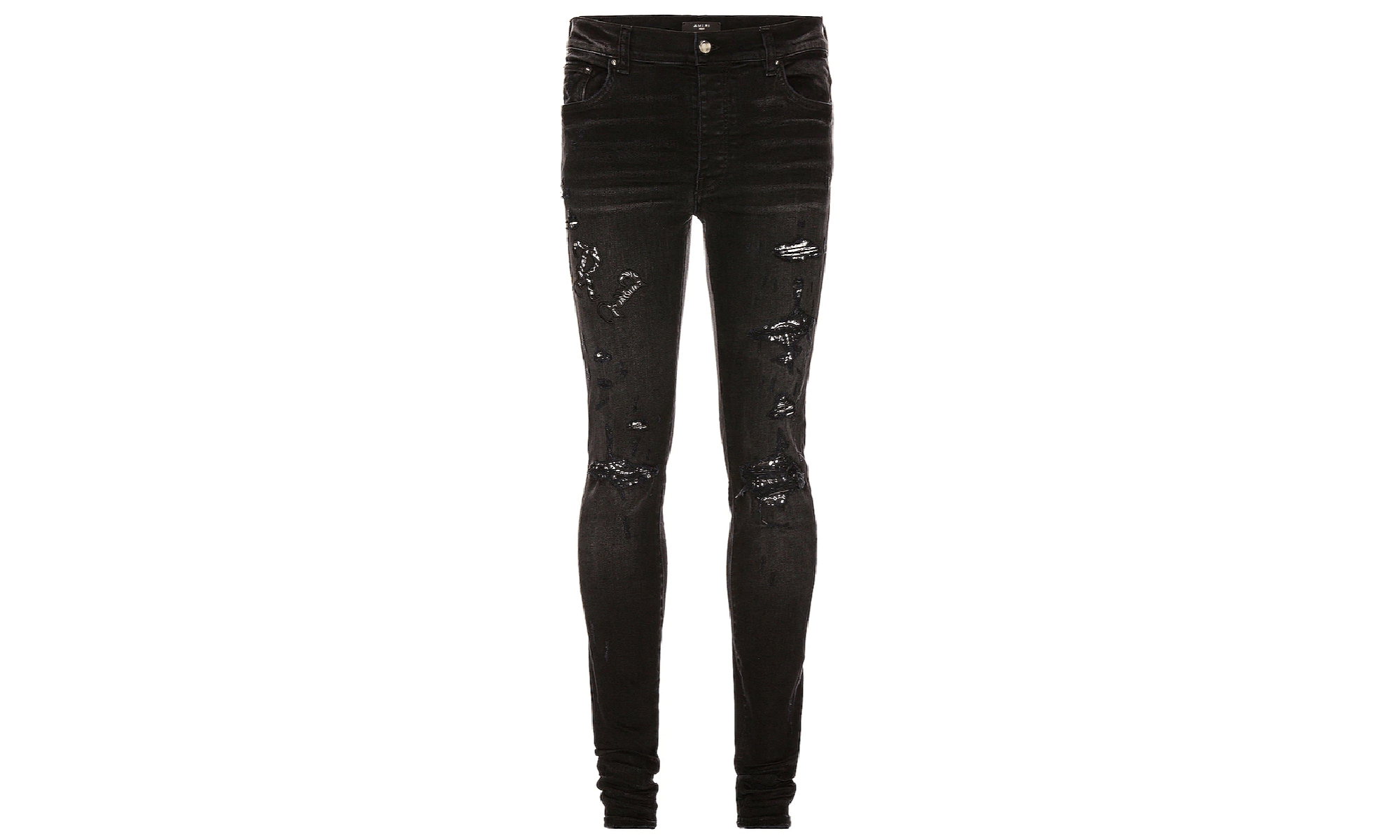Old English Logo Bandana Patch Jeans "Aged Black White" PS22MDS148 023