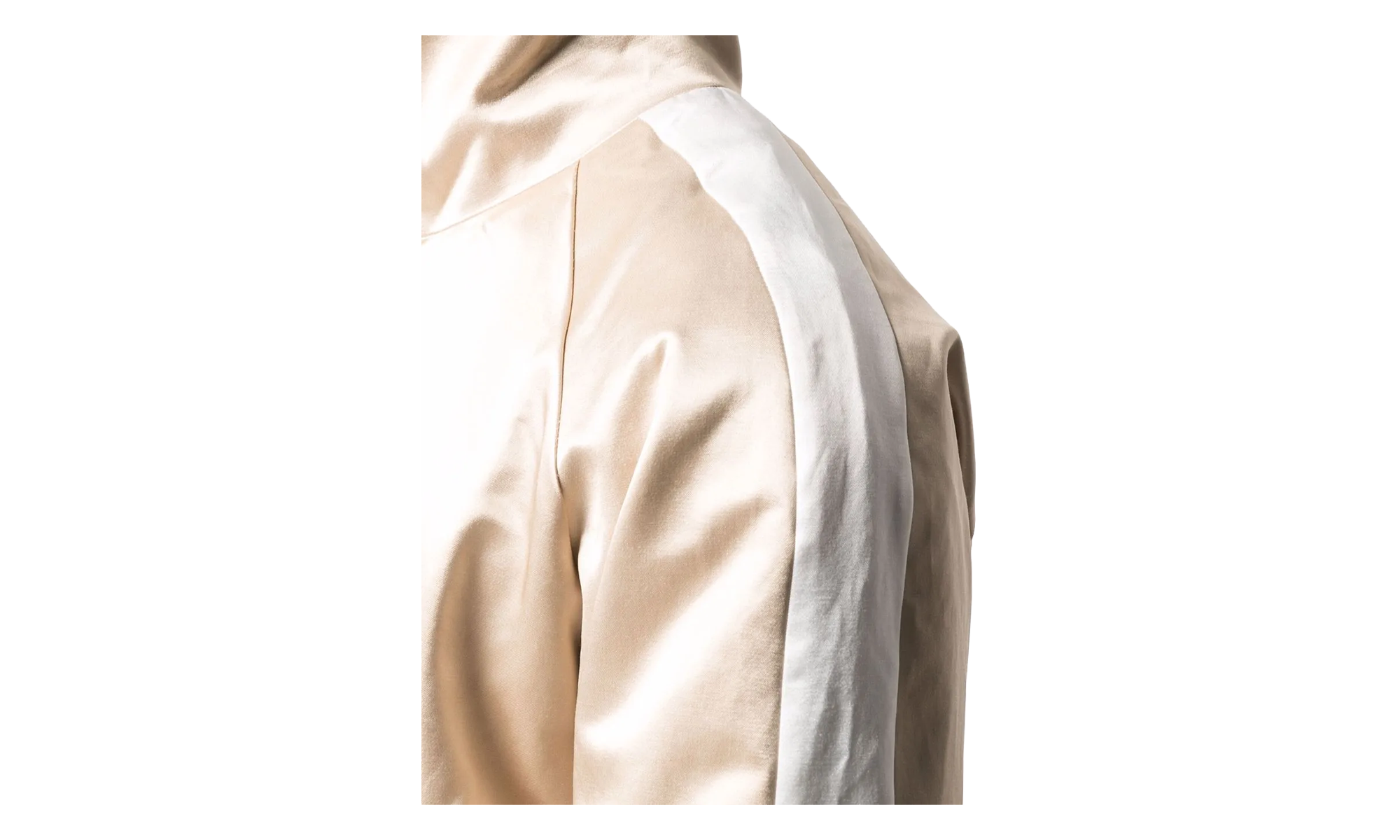 Zip Track Stripe Jacket "Champagne / White" MJT001 284