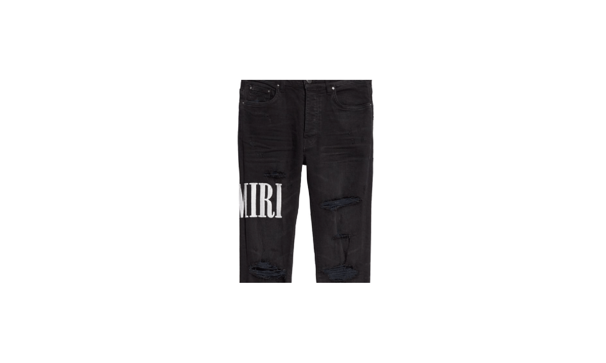 Embroidered Side Logo Jeans "Aged Black" AESLJAB