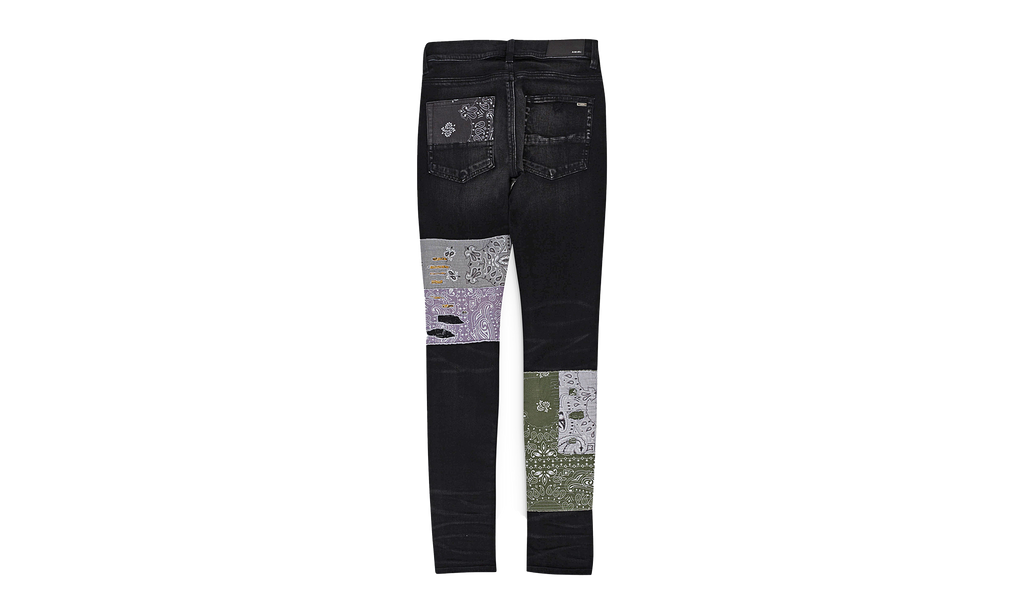 BANDANA ART PATCH JEAN "Aged Black" PF22MDS021