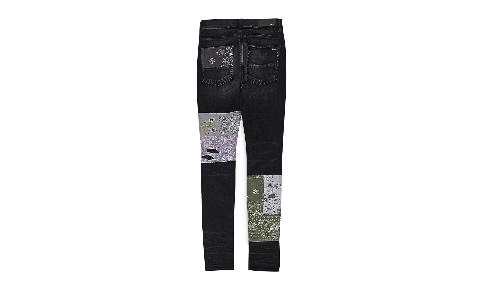 BANDANA ART PATCH JEAN "Aged Black" PF22MDS021