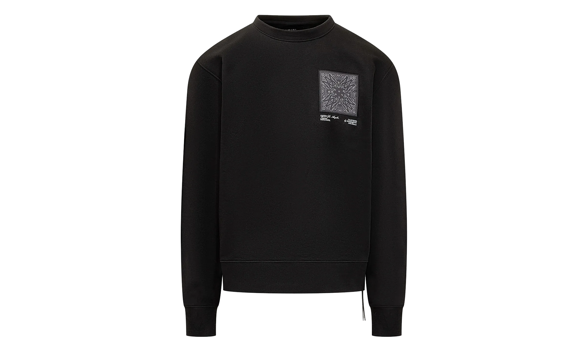 MA Bandana Silk Applique Logo Crewneck Sweatshirt "Black" AMJYCW1041