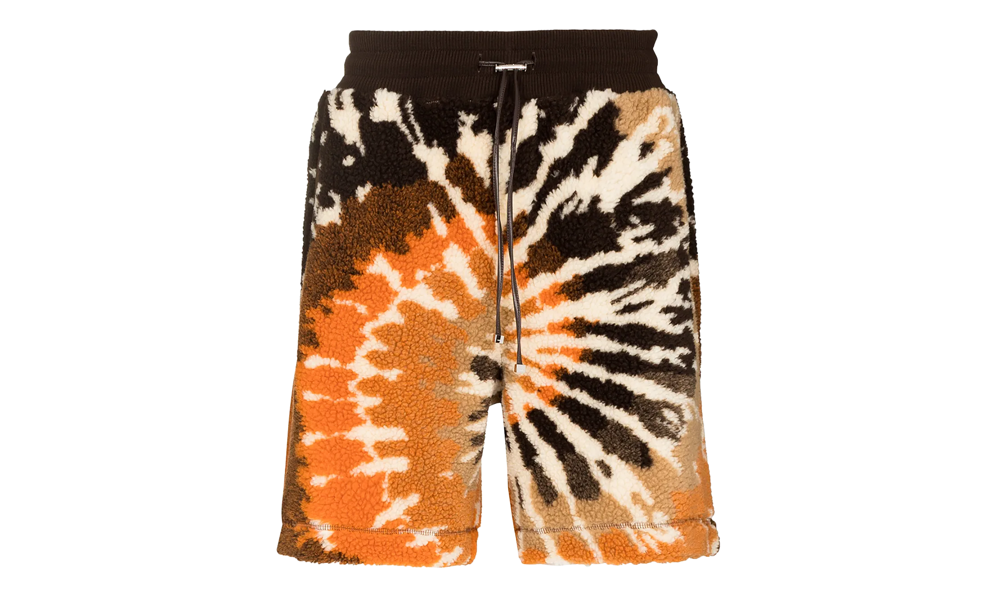 Tie Dye Polar Fleece Shorts "Orange and Brown" PS22MKS006_666