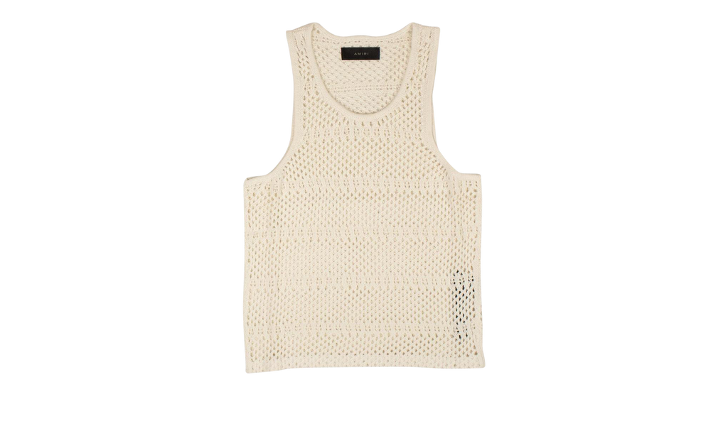 Boyfriend Crochet Tank Top "White" AMR-XTPS-0230