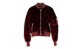 Velvet Satin Bomber Jacket "Burgundy" MOS017 652