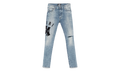 Suede Applique Logo Jeans "True Indigo Black" AMDNSY10970 766