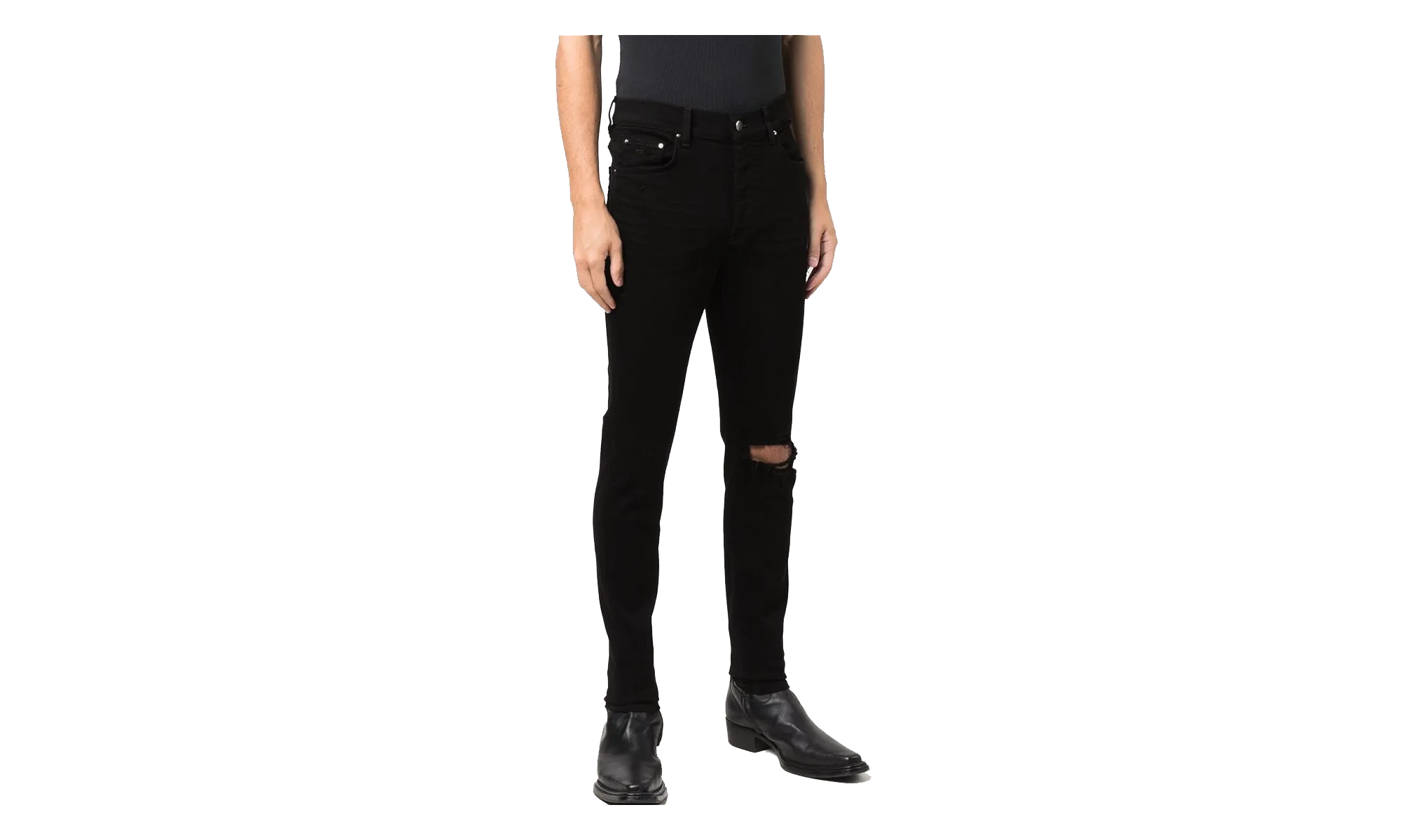 Broken Jeans "Aged Black" PXMD004 001