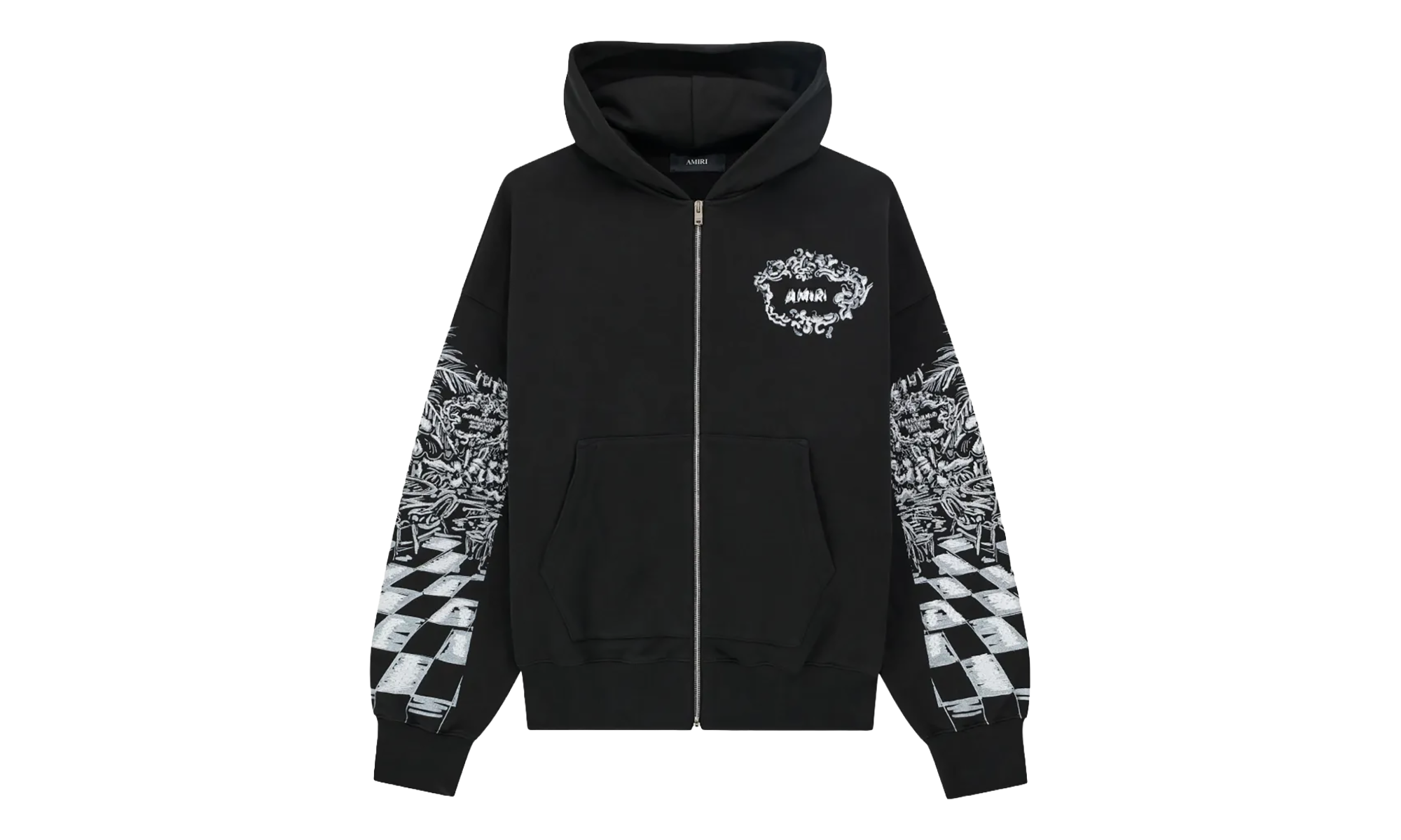 Chateau Sketch Zip-Up Hoodie "Black" AMTOJR1099 001