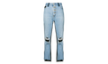 Denim Leather Pants "Blue" WBLTD CRFINK