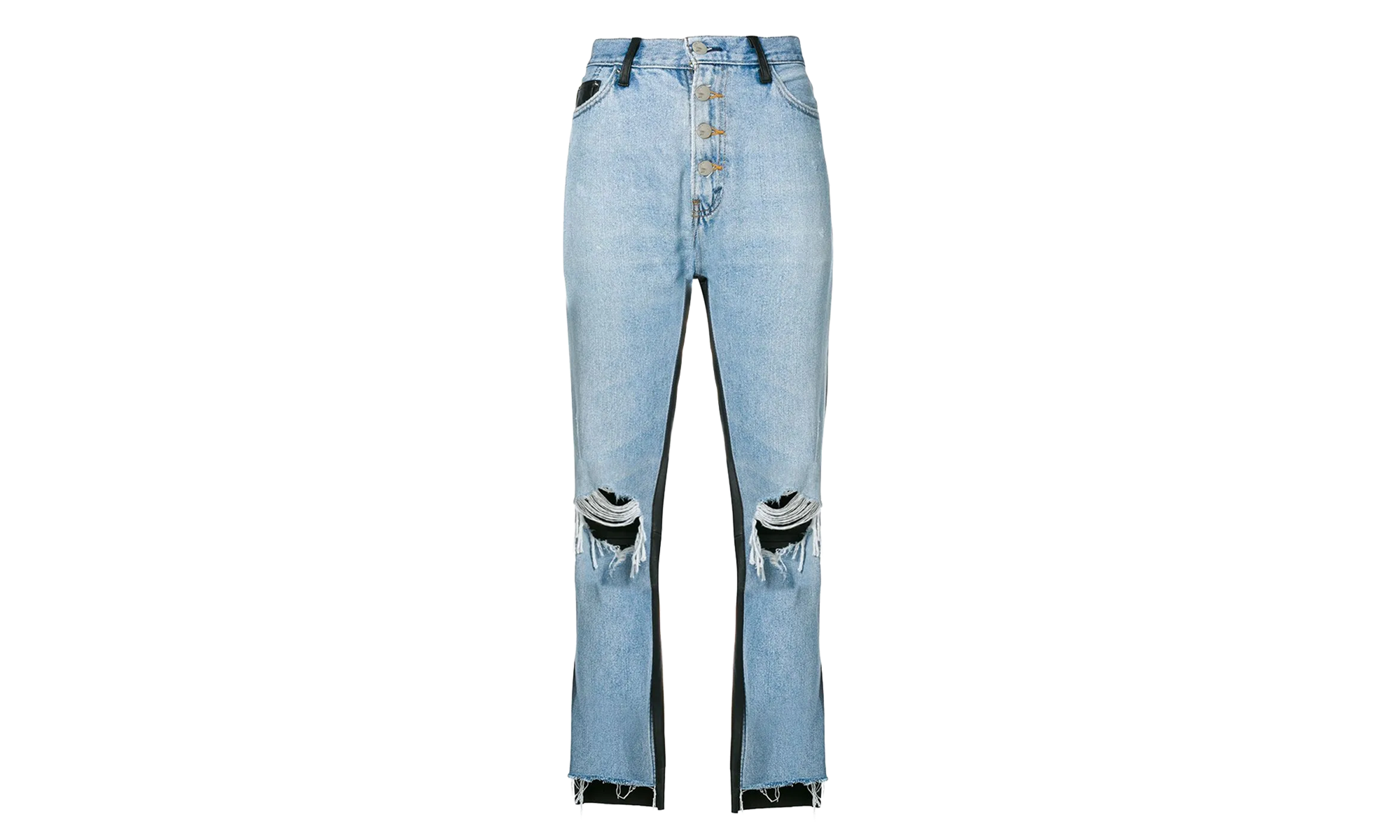 Denim Leather Pants "Blue" WBLTD CRFINK