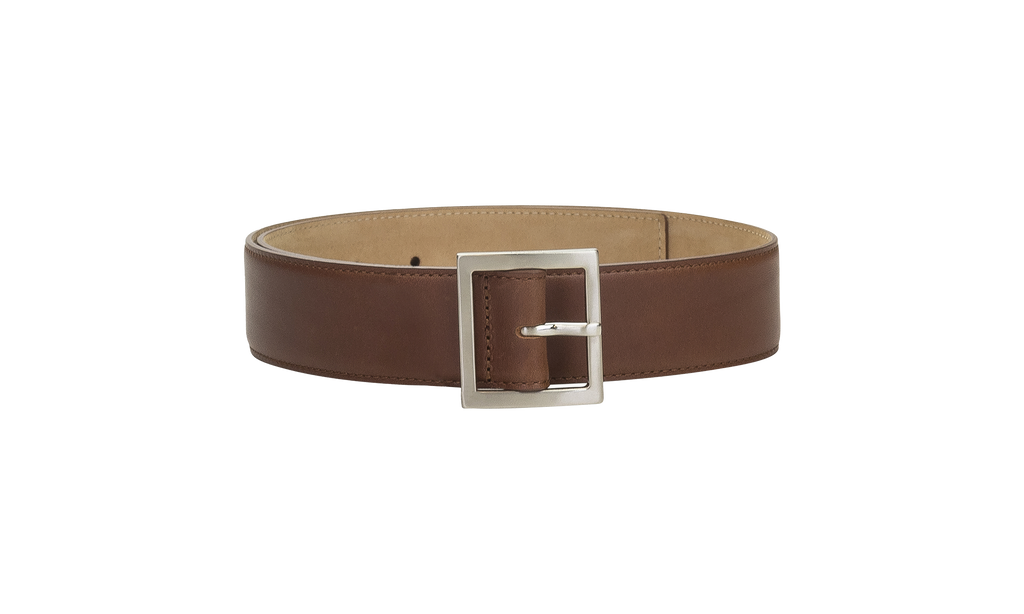 CLASSIC SQUARE BUCKLE BELT "Brown" MAL005 BLK