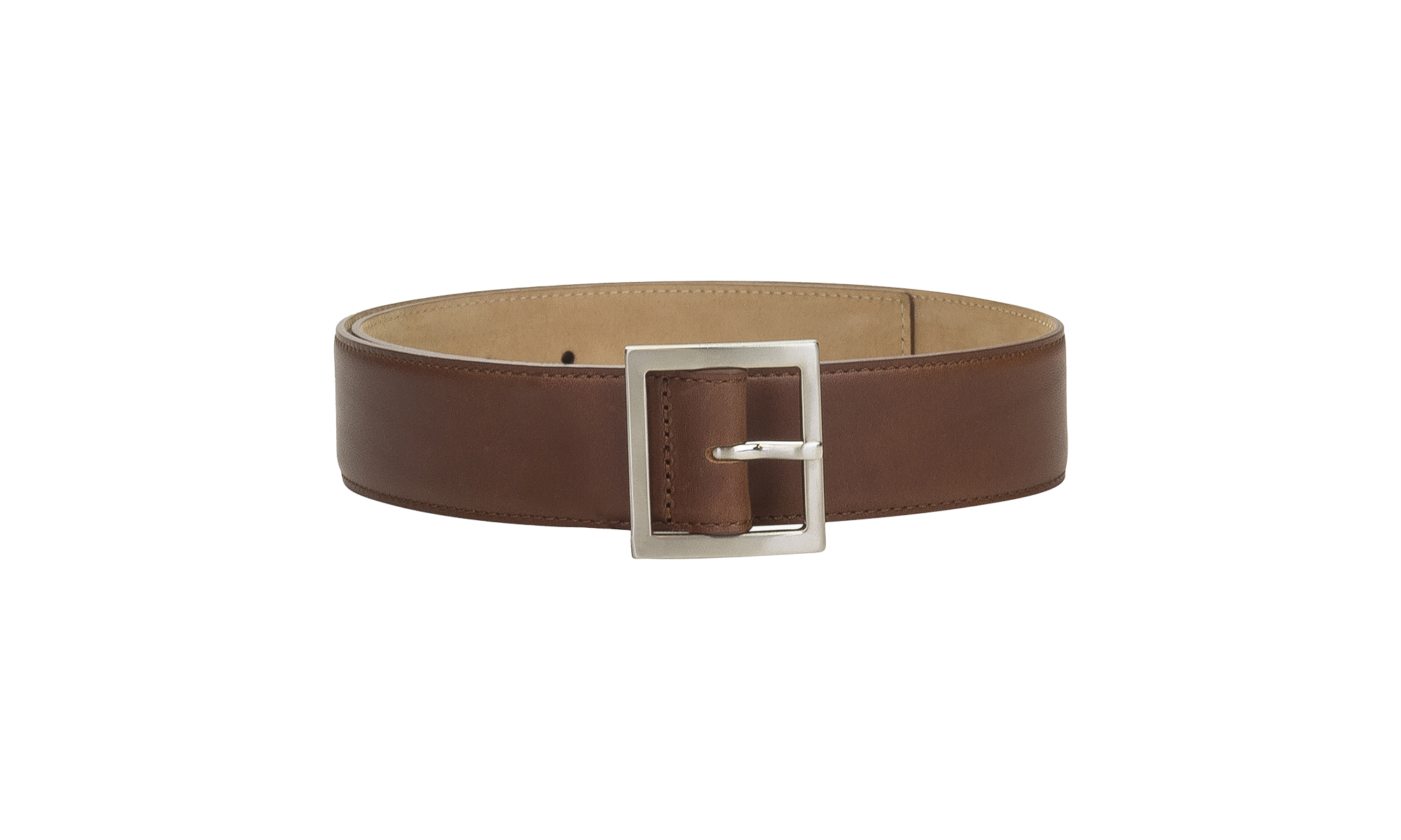CLASSIC SQUARE BUCKLE BELT "Brown" MAL005 BLK