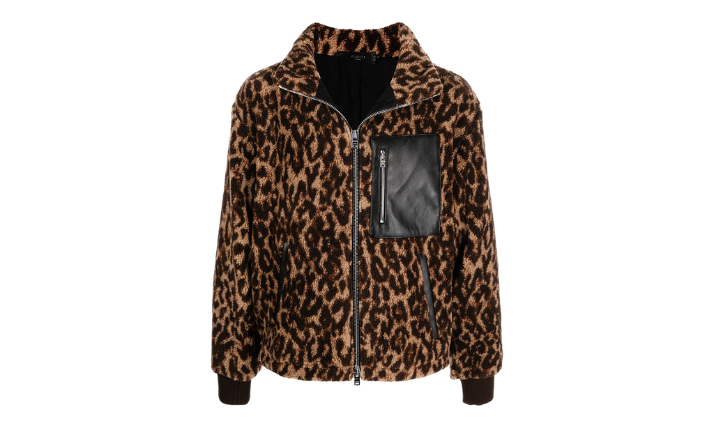 Printed Bandana Fleece Jacket "Brown / Tan" MKF013 242