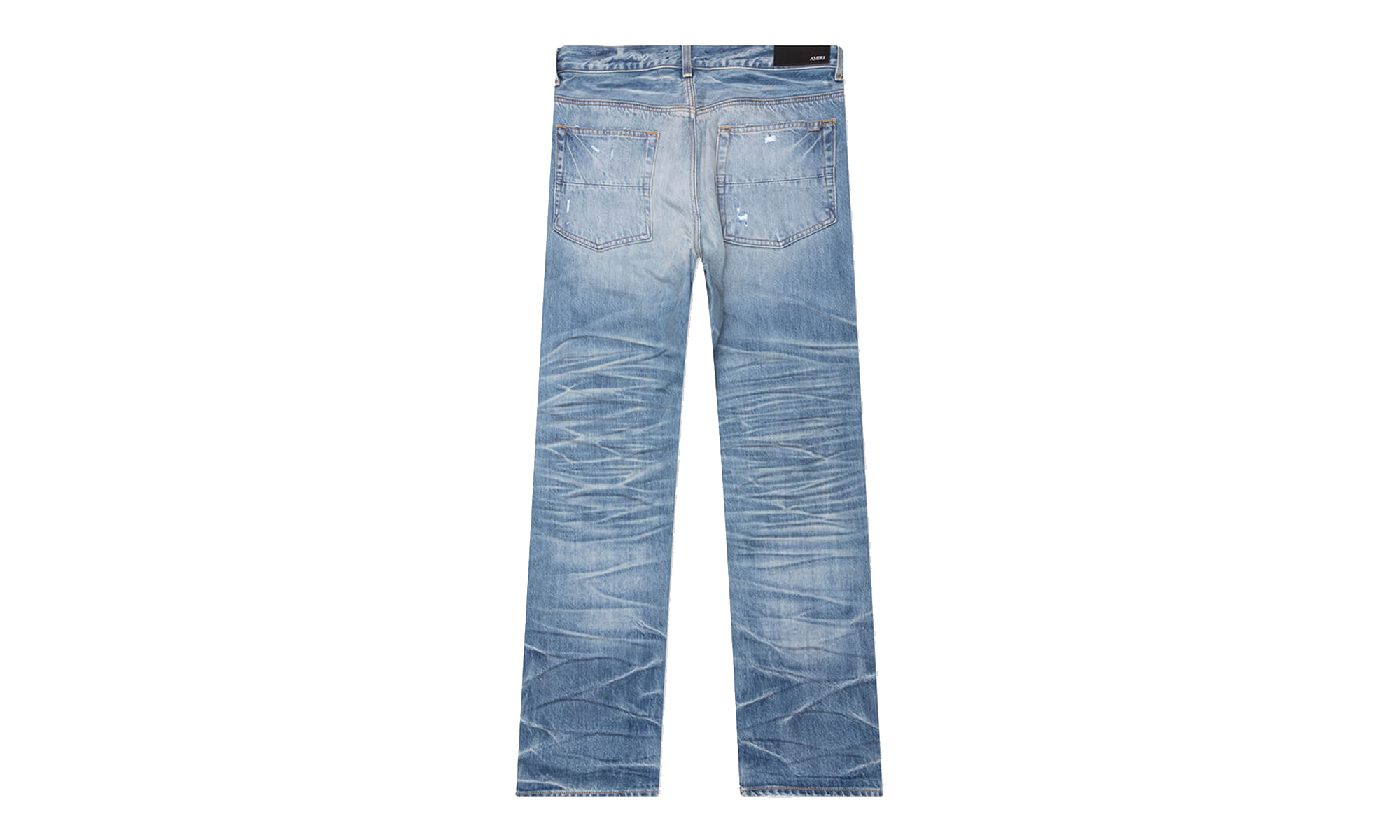 Pleated Denim Straight MX1 Jeans "Honeycomb Indigo" AMDNGH1087 HONE