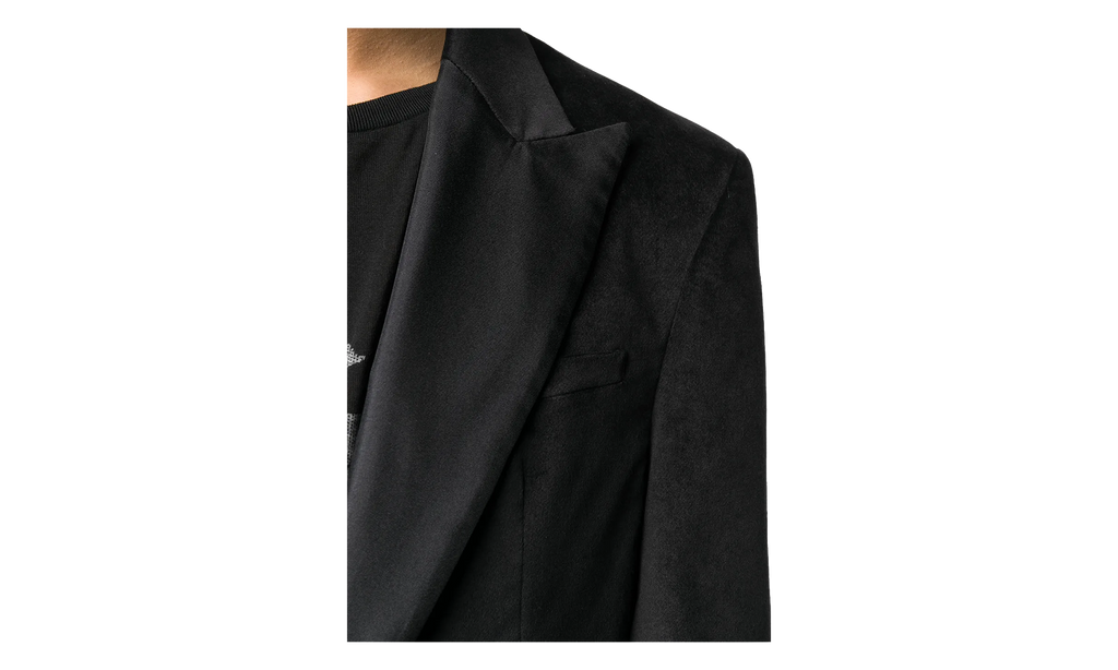 Velvet Blazer Sport Coat "Black" Y0M12174VE BLK