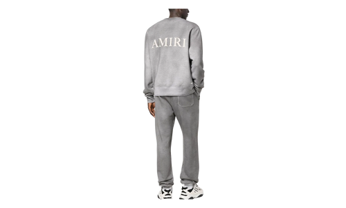 Aged Puff Logo Crewneck Sweatshirt "Grey" AW22MJL052 030