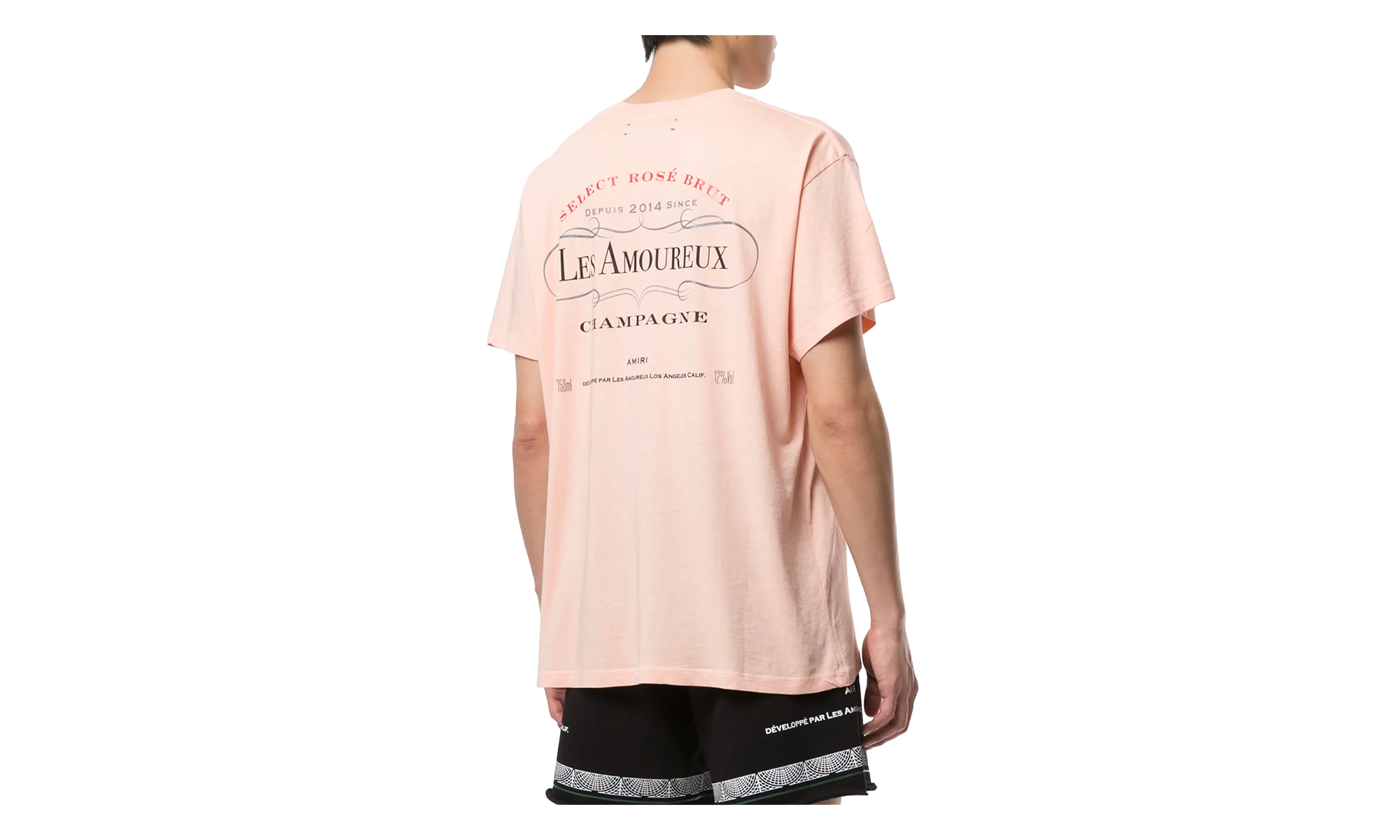 Les Amoureux Label Short Sleeve Tee Shirt "Peach" F0M03237CJ PCH