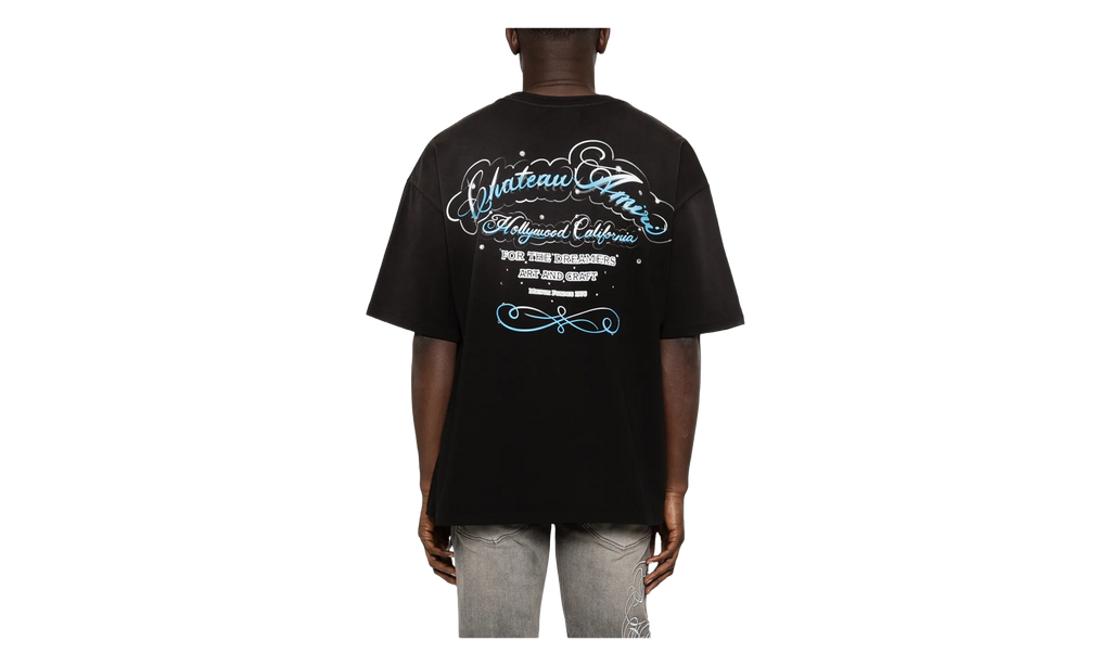 Crystal Chateau Script Oversize Tee "Black" AMTOJR1121 001
