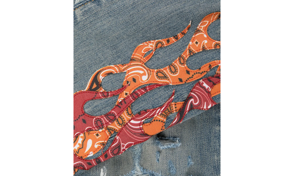 Bandana Flame Patch Jeans "Clay Indigo Multi" PS22MDS192 481