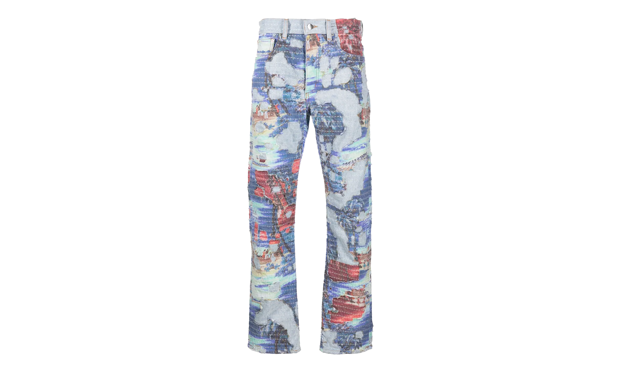 Aloha Boro Distressed Jeans "Stone Indigo Multi" PF23MDF0300 765