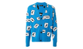Cards Intarsia Cardigan Sweater "Blue" S0M05108WC BLU