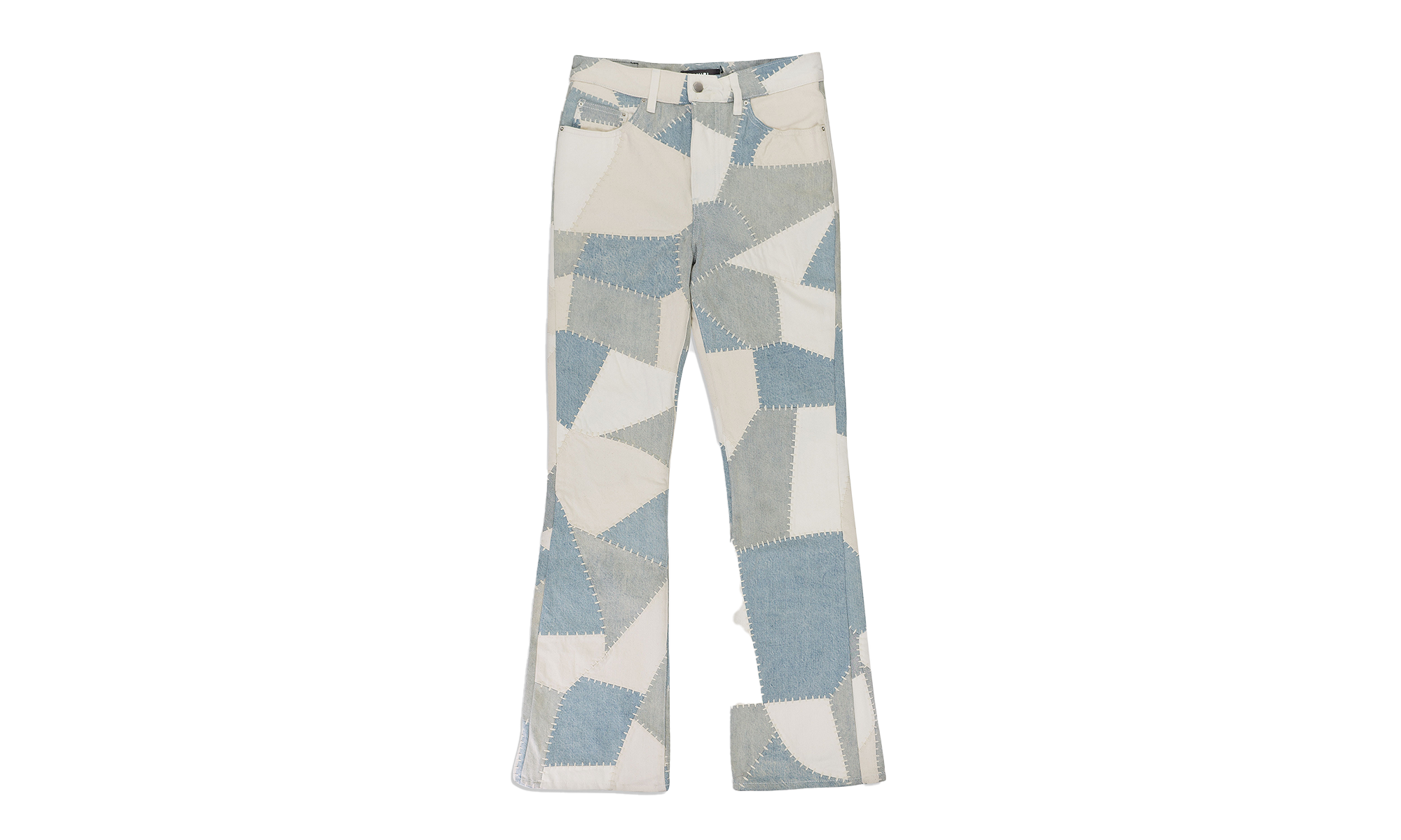 PATCHWORK FLARE JEAN "Alabaster" SS22MDF002