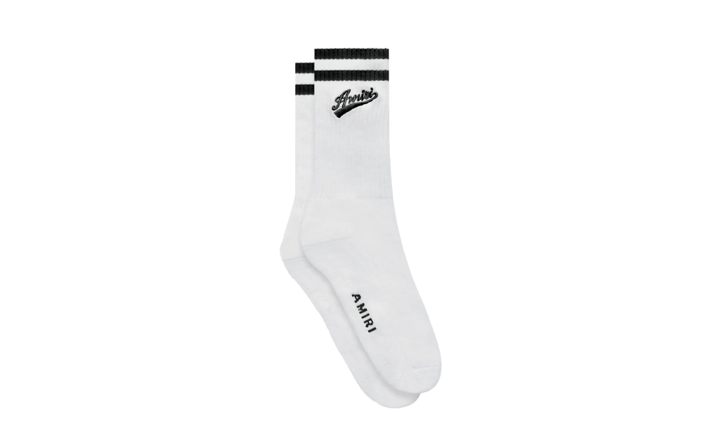 Varsity Script Socks "White / Black" SS23MHR003 111