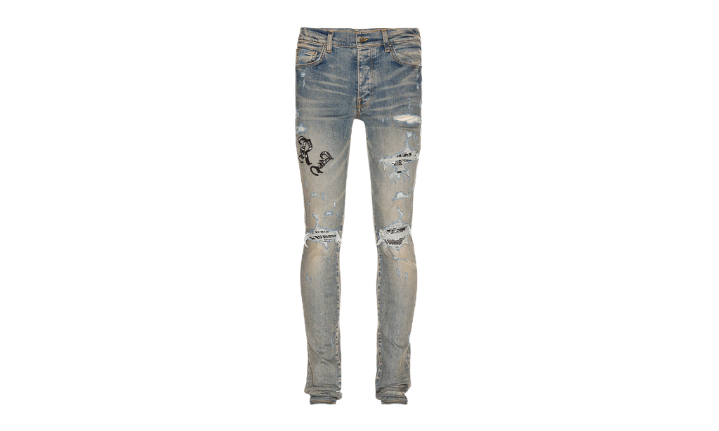 Old English Logo Bandana Patch Jeans "Clay Indigo Multi" PS22MDS148 408B