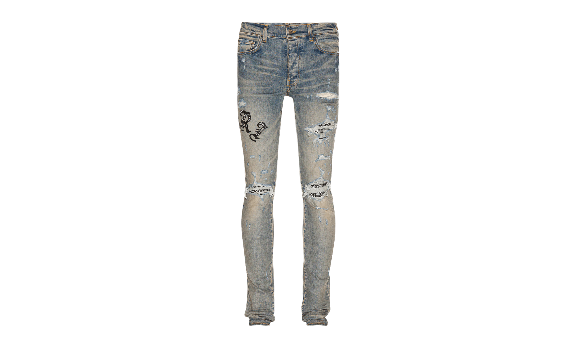 Old English Logo Bandana Patch Jeans "Clay Indigo Multi" PS22MDS148 408B