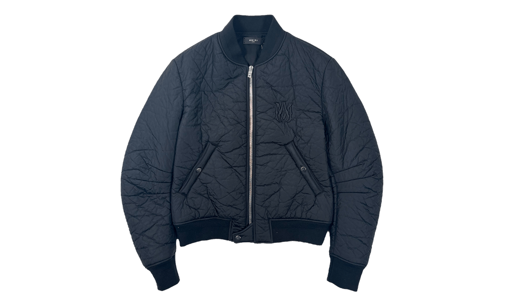 MA Logo Crinkle Nylon Bomber Jacket "Navy" PF22MOS011 001
