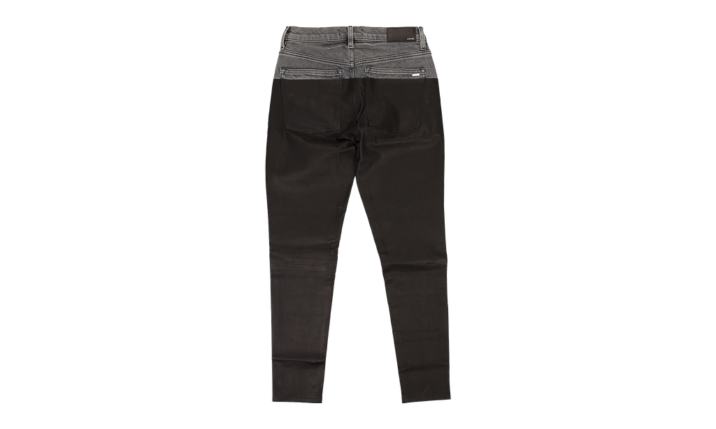 CONTRAST LEATHER SKINNY "Black/Aged Black" PS22WDS072