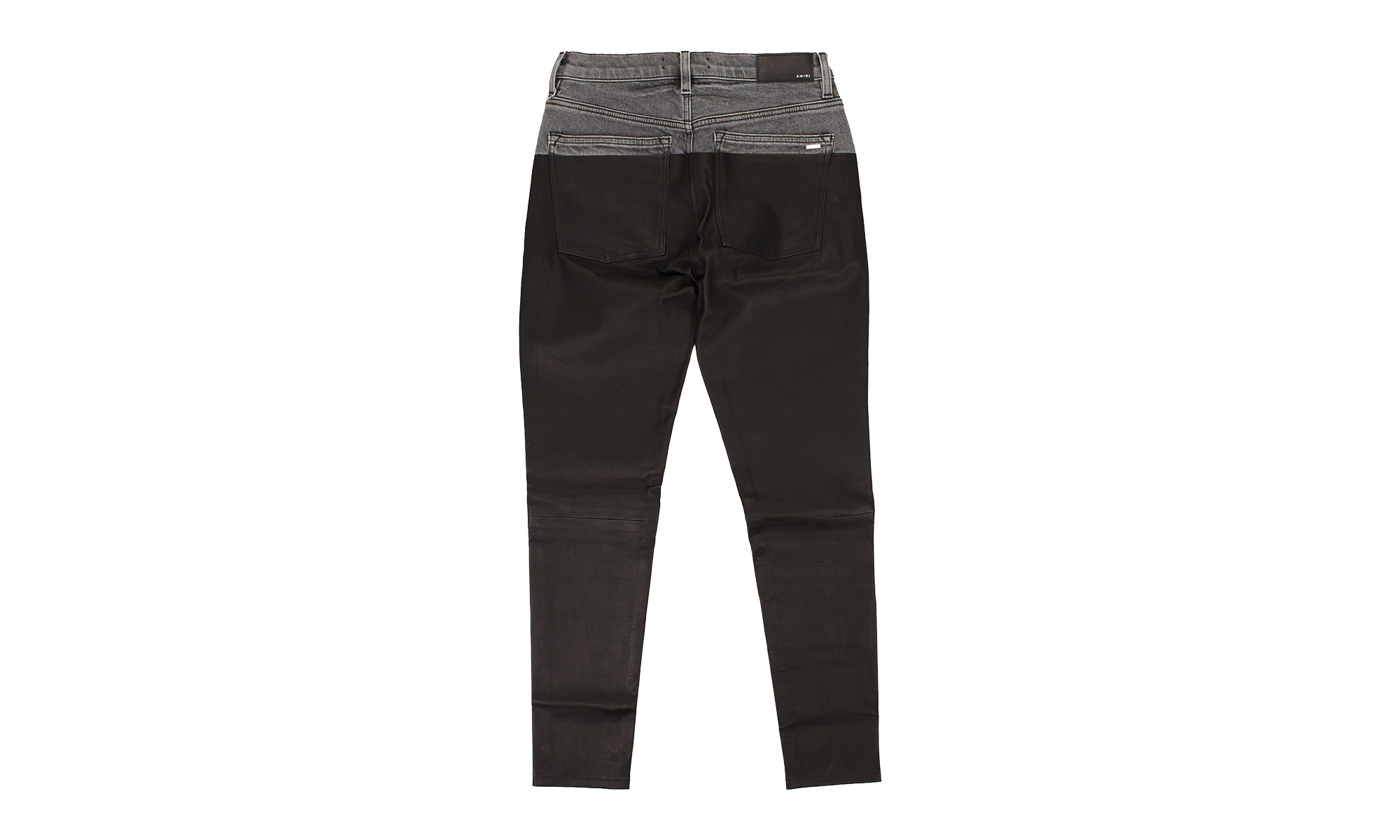 CONTRAST LEATHER SKINNY "Black/Aged Black" PS22WDS072