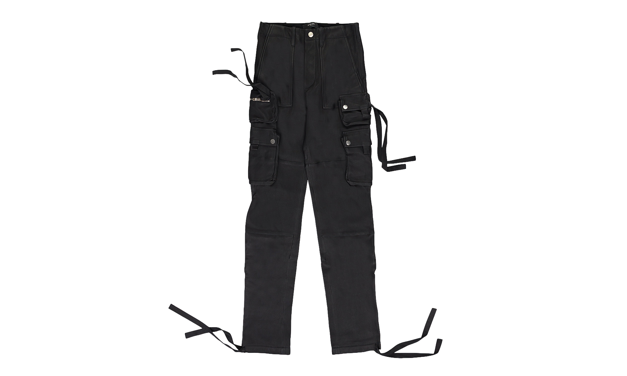 Tactical Leather Cargo Pants "Black" PS22MLP003_Black