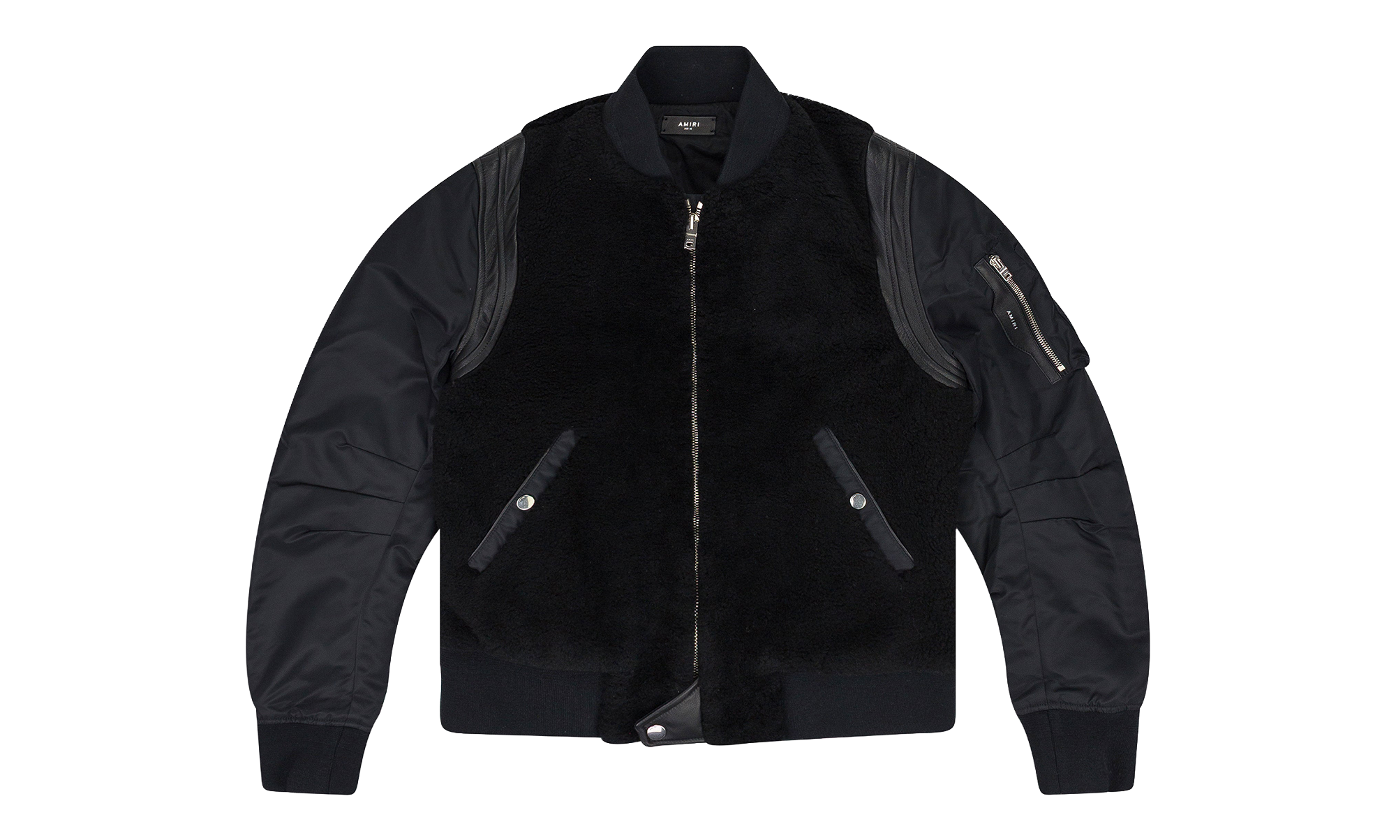 Shearling Bomber Jacket "Black" PS22MLJ026_BLACK