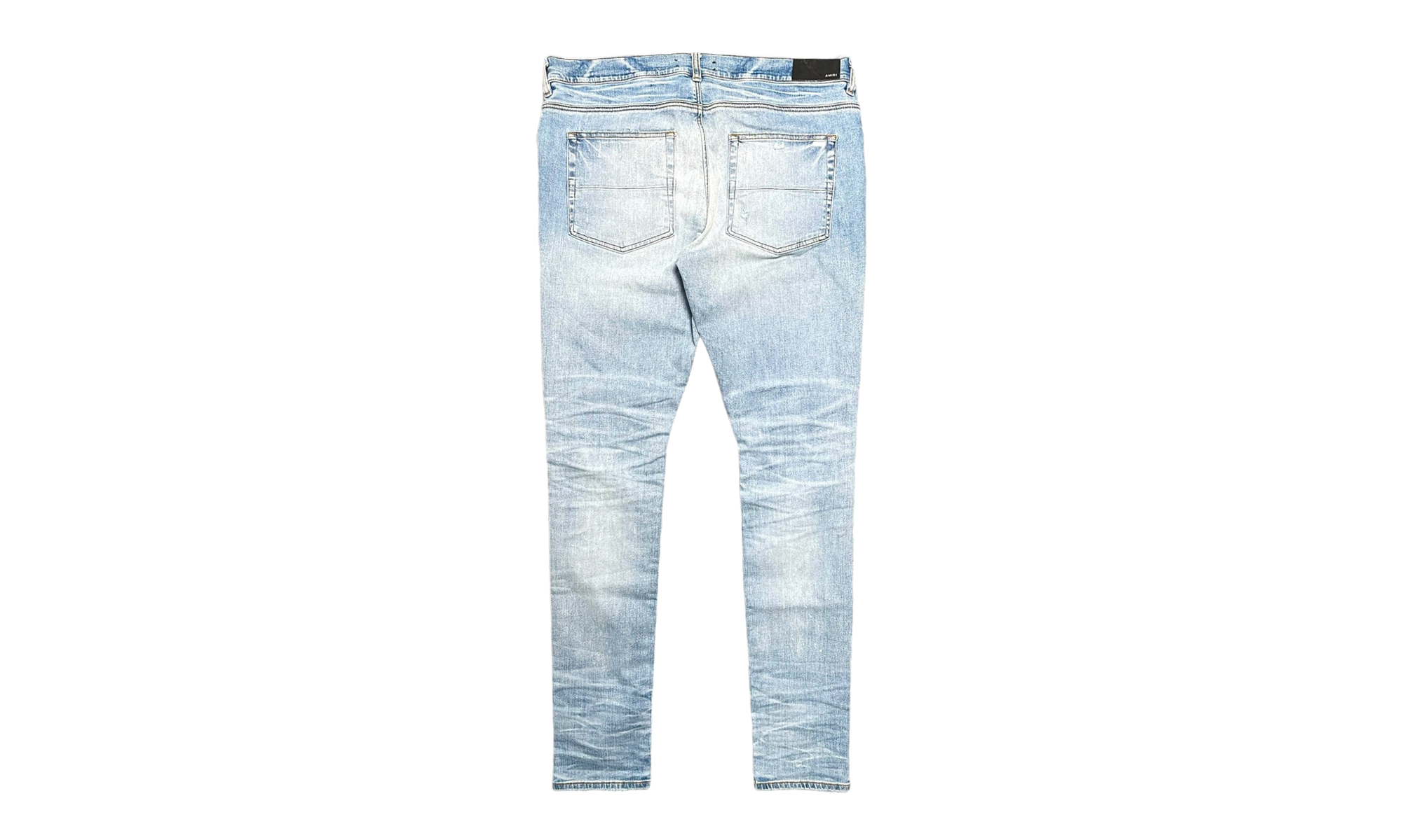 MX1 Grey Suede Patch Jeans "Clay Indigo" AMGSPJCI
