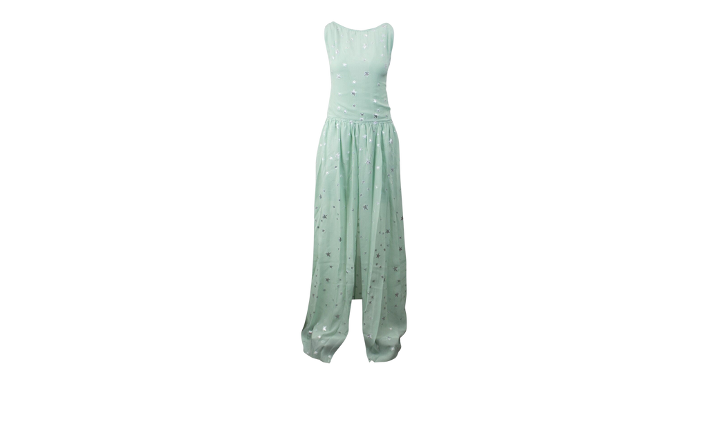 Stars Fil Coupe Halter Dress "Green" AMR-XTPS-0233