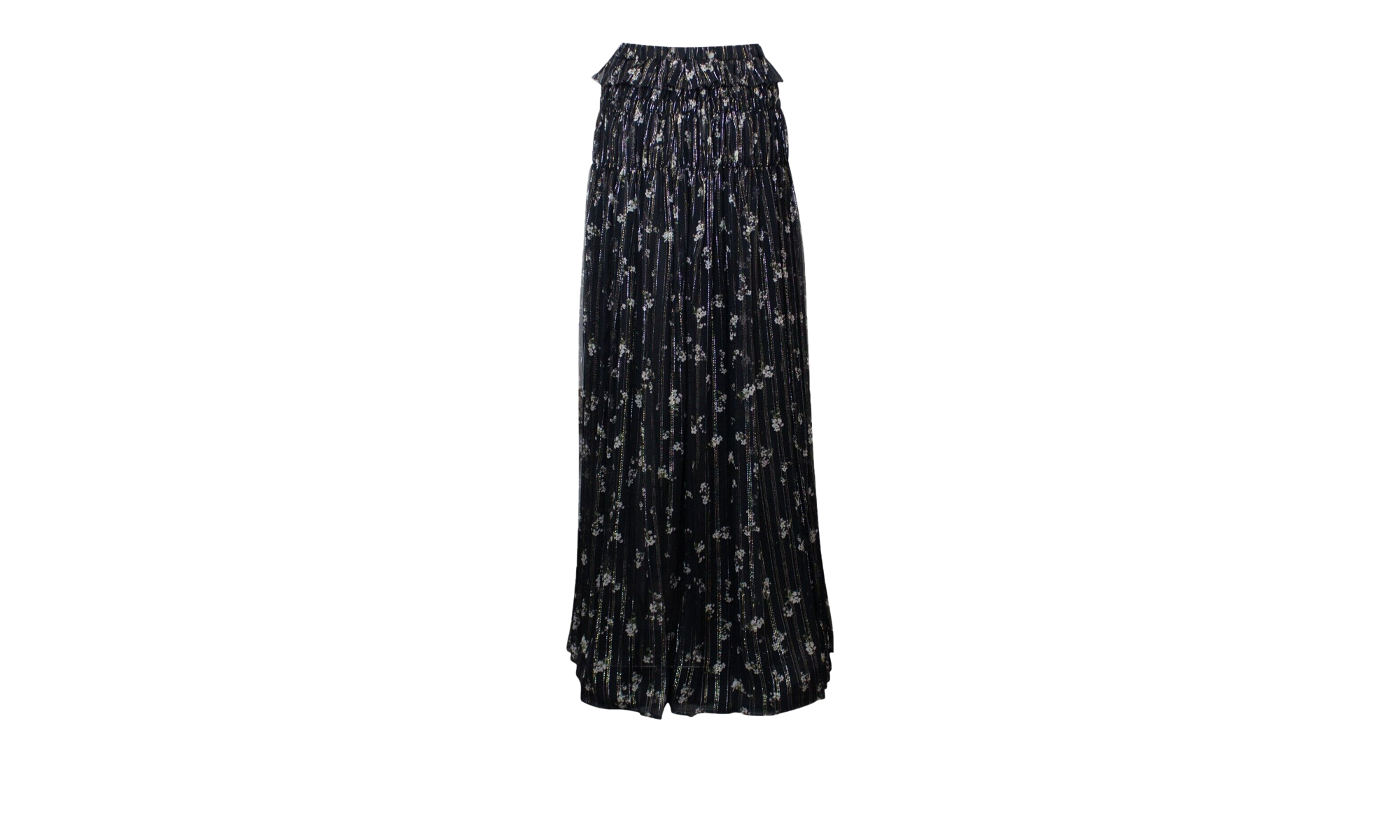 Chiffon Maxi Skirt "Black" AMR-XBTM-0121