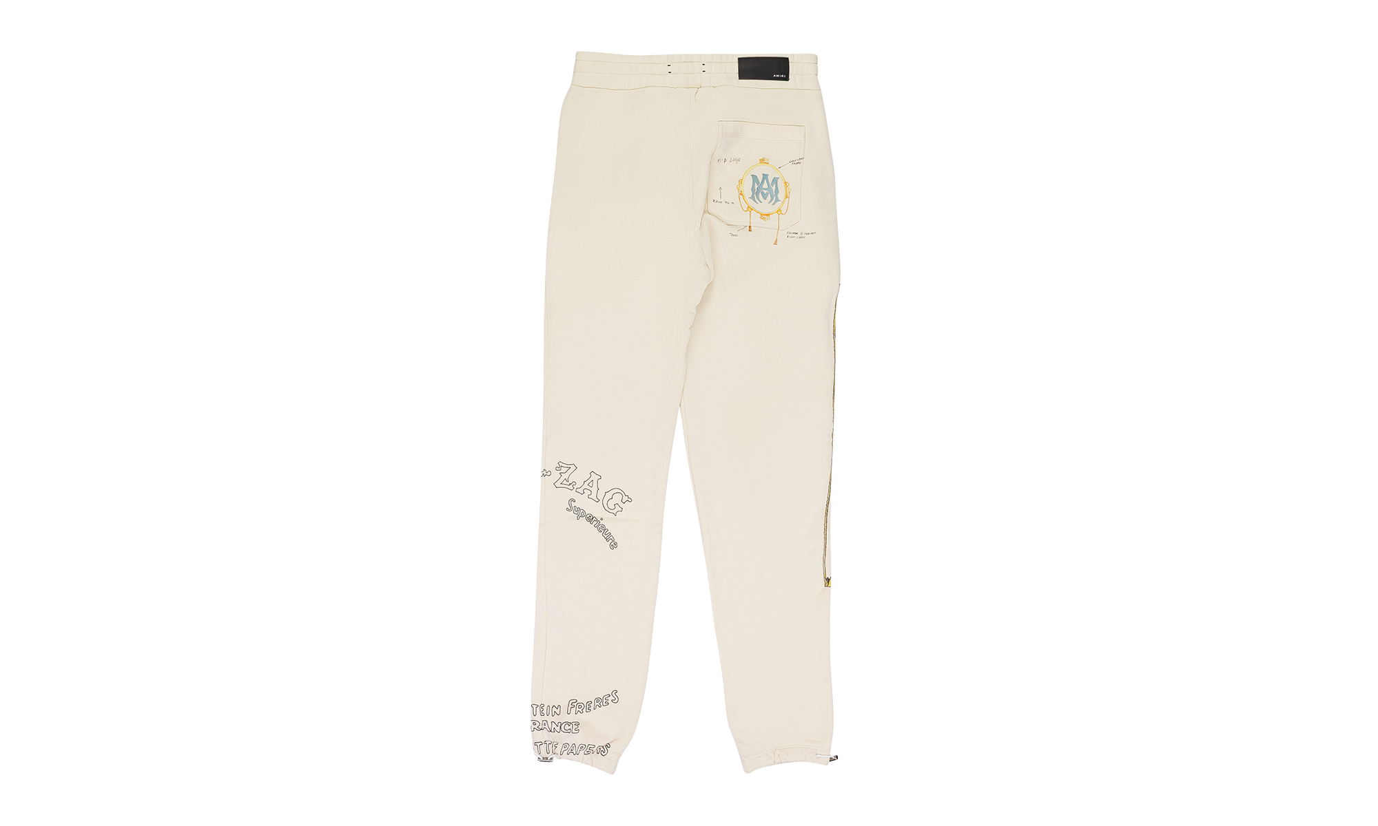 Zig Zag Sketch Sweatpants "Almond" SS22MJG029_Almond