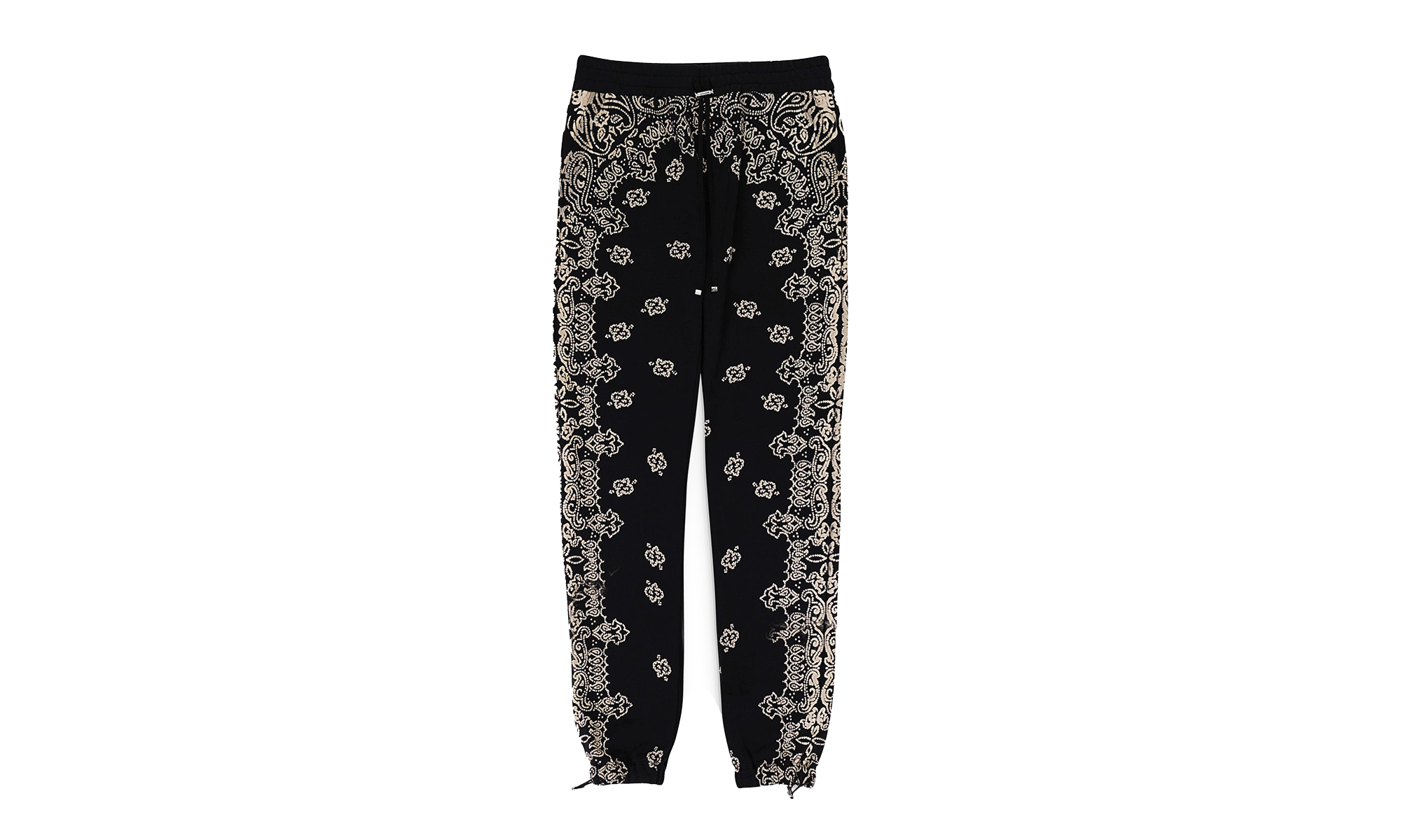 BANDANA BLEACH SWEATPANTS "Black" PF22MJP044