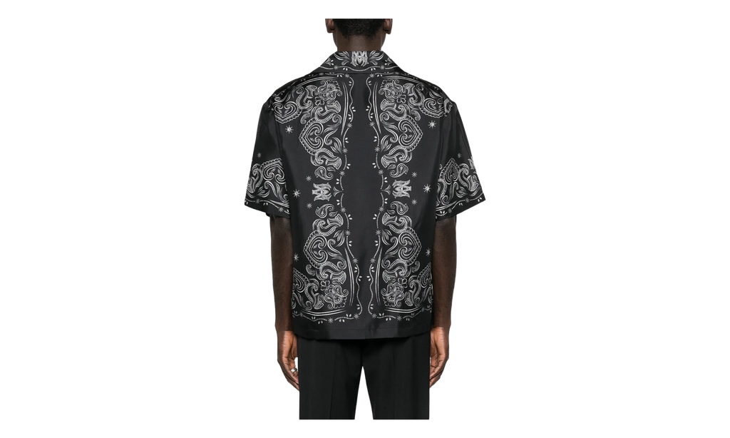 Bandana Paint Bowling Shirt "Black" AMTOSH1049 001
