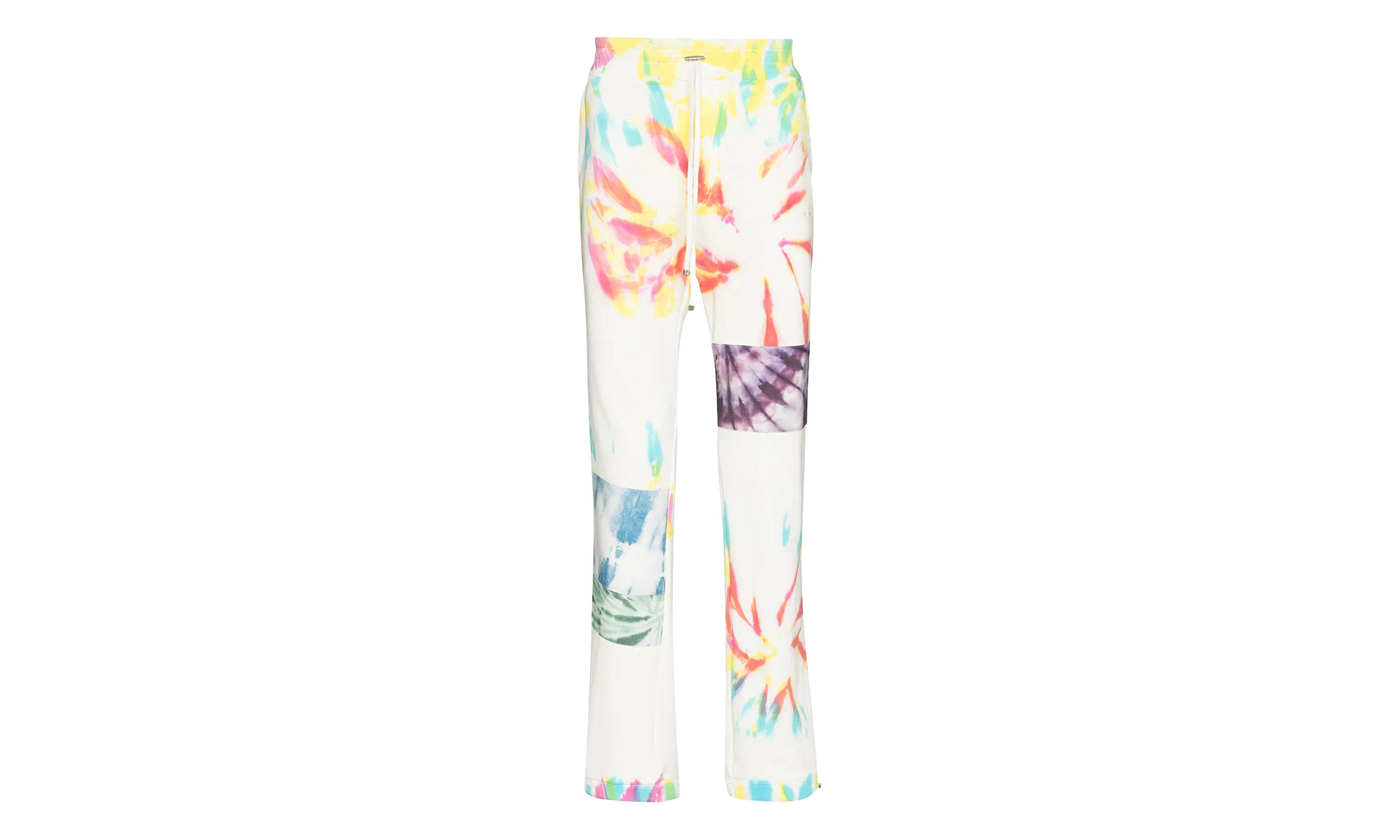 Tie Dye Art Patch Sweatpants "White Multi" MJSP011900