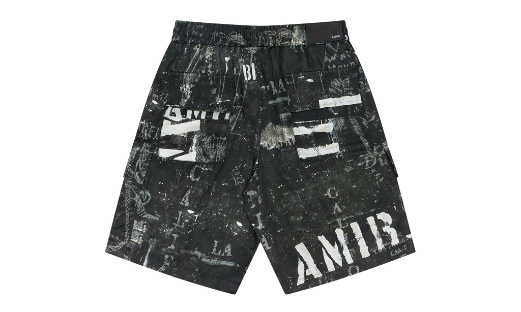 Army Stencil Cargo Shorts "Black" PF22MPB006_Black